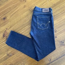 Edwin ED-80 Slim Tapered Compact Indigo Denim Azul Não Lavado W36 L34 Japão comprar usado  Enviando para Brazil