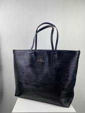 Używany, Vivienne Westwood Polly Tote Torba na ramię Czarna kuba Logo Tłoczone Duża pojemność na sprzedaż  PL