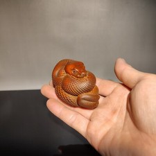 Estátuas e ornamentos colecionáveis de madeira buxo escultura de cobra decoração para casa presente comprar usado  Enviando para Brazil