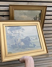 Pair antique picture for sale  STONE