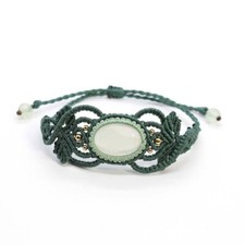 Usado, Pulseiras de macramê de cristal trançado tecido de pedra preciosa pré-nita natural ajustável comprar usado  Enviando para Brazil