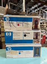 Lote de 3 conjuntos de toner HP 122A genuínos Q3960A Q3961A (ou Q3971A) Q3963A caixa de danos comprar usado  Enviando para Brazil