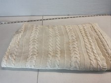 Cobertor Boll & Branch marfim 100% algodão orgânico malha robusta fazenda comprar usado  Enviando para Brazil