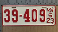 1923 wisconsin license for sale  Milton Mills