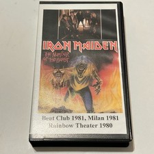 Vintage VHS Rock Music Concert Tape Rare Footage Iron Maiden Milan London 1981 comprar usado  Enviando para Brazil