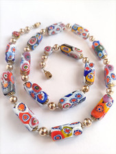 Collana millefiori perle usato  Milano