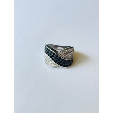 Anel vintage cravejado de strass preto e branco prata infinito tamanho 7 comprar usado Anel vintage cravejado de strass preto e branco prata infinito tamanho 7 comprar usado  Enviando para Brazil