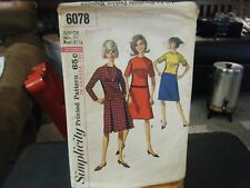 Simplicity 6078 junior for sale  Rochester