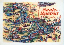 Ansichtskarte landkarte saale gebraucht kaufen  Zschopau
