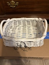 Cesta de vime decorativa branca com alças 12x9x6 comprar usado  Enviando para Brazil