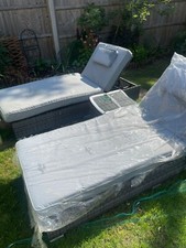 Rattan sun loungers for sale  HORSHAM