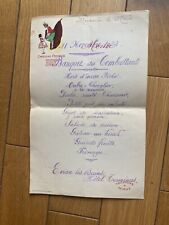 Menu ancien banquet d'occasion  Paris XI