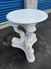 Mesa de centro neoclássica estilo gruta veneziana golfinho tampo de mármore 24”x29” comprar usado  Enviando para Brazil