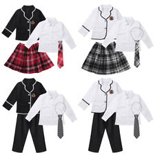 Usado, 4 peças Conjuntos de Uniformes Escolares Estilo Britânico Infantil Meninas Meninos Cosplay Anime Fantasia  comprar usado  Enviando para Brazil