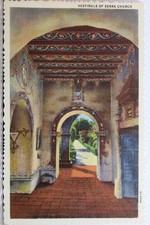 Cartão postal antigo California CA Mission San Juan Capistrano Serra igreja pátio jardim comprar usado  Enviando para Brazil