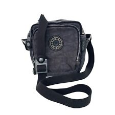 Bolsa tiracolo Kipling cinza carvão 3 compartimentos com zíper casual streetwear, usado comprar usado  Enviando para Brazil