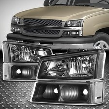 Para 03-06 Chevy Silverado Avalanche farol para-choque lâmpadas de sinalização preto/claro comprar usado  Enviando para Brazil