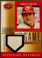 Usado, JOHNNY BENCH 2001 01 Folha Certificada Tecido do Jogo Jersey Patch BASE SSP comprar usado  Enviando para Brazil