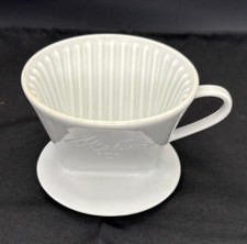 Filtro de café Melitta creme branco porcelana 101 um furo comprar usado  Enviando para Brazil