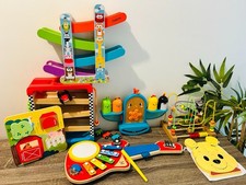 Quebra-cabeças sortidos a granel brinquedos de madeira bebê miçangas labirinto guitarra zig zag carro corrediça, usado comprar usado  Enviando para Brazil