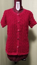 Cardigan rosso cotone usato  Corsico