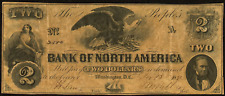 DC $2 WASHINGTON DC People's Bank of North America 12 de noviembre de 1852 Haxby DC-330 G4 segunda mano  Embacar hacia Mexico