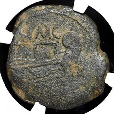 Os Pompeus. Cnaeus Pompey Jr. verão 46-primavera 45 aC. Æ As, NGC MUITO BOM ESTADO comprar usado  Enviando para Brazil