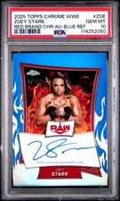 2025 Topps Chrome Wwe #ZOE Zoey Stark marca vermelha Chr Au-Blue Ref #/150 PSA 10, usado comprar usado  Enviando para Brazil
