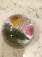 Lucite paperweight flowers for sale  Englewood