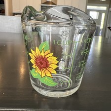 Usado, Vintage Anchor Hocking Girassol 1 Xícara Copo de Medição Líquido #496 Feito nos EUA BOM! comprar usado  Enviando para Brazil