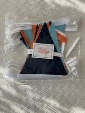 Fabric blue orange for sale  GODALMING