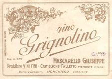 1192 "GRIGNOLINO/DOLCETTO - MASCARELLO GIUS. & FIGLIO CASTIGL. F." ETICH. ORIG. comprar usado  Enviando para Brazil