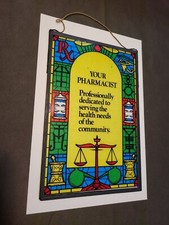Pharmacy stained glass for sale  Spirit Lake