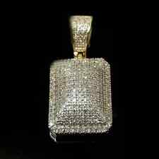 Pingente Berloque Masculino 2Ct Real Moissanite Personalizado Dog Tag Banhado a Ouro Amarelo 14K comprar usado  Enviando para Brazil