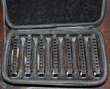 STAGG 7 Peças Blues Howlin Harp HARMONICA Conjunto A Bb C D E F G BJH-B20 Estado perfeito com estojo comprar usado  Enviando para Brazil