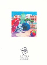 LOEWS SANTA MONICA HOTEL DE PRAIA TORRE BIFOLD EM RELEVO BOLA GUARDA-CHUVA COR 4"X5.5" comprar usado  Enviando para Brazil