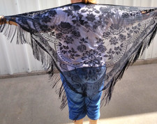 Black lace shawl for sale  Denver