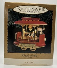 1994 Hallmark Keepsake Kringle Trolley Snow Express Gold Magic Light QLX7413 VINTAGE comprar usado  Enviando para Brazil