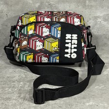 Bolsa tiracolo Hello Kitty rosa preta branca logotipo multiface alça ajustável, usado comprar usado  Enviando para Brazil