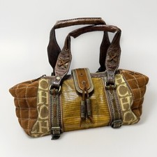 Bolsa Carolina Herrera Couro Marrom de Avestruz e Cobra, Camurça VTG RARA Bolsa comprar usado Bolsa Carolina Herrera Couro Marrom de Avestruz e Cobra, Camurça VTG RARA Bolsa comprar usado  Enviando para Brazil