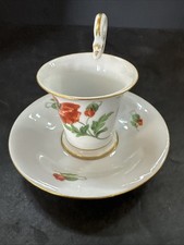 Xícara de chá de porcelana MEISSEN Alemanha buquê de flores papoula vermelha cisne, usado comprar usado  Enviando para Brazil