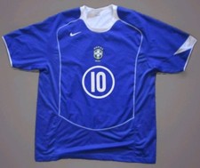 CAMISA DE FUTEBOL RARA NIKE #10 RONALDINHO GG Brasil 2004 Away Football comprar usado  Enviando para Brazil