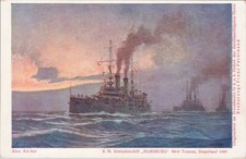 Usado, Künstler AK Postkarte Kircher Schlachtschiff Habsburg K.u.K. Marine Österreich comprar usado Usado, Künstler AK Postkarte Kircher Schlachtschiff Habsburg K.u.K. Marine Österreich comprar usado  Enviando para Brazil