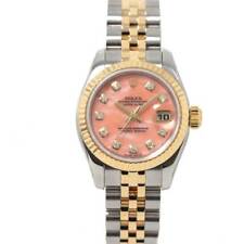 Opala rosa diamante feminina Rolex Datejust 179173G Serial D 750 YG 10P 90212768 comprar usado  Enviando para Brazil