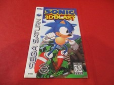 Sonic 3D Blast Sega Saturn manual de instruções SOMENTE comprar usado  Enviando para Brazil