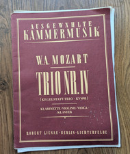 Mozart kegelstatt trio for sale  SOLIHULL