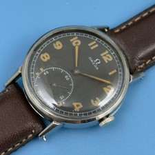 RELÓGIO SUÍÇO OMEGA VINTAGE CAL 30T2 MOSTRADOR PRETO MILITAR REFINADO, usado comprar usado  Enviando para Brazil
