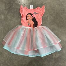 Vestido Disney Princesa Moana Volantes Niñas Talla 3T, Brillante segunda mano  Embacar hacia Argentina