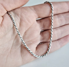 Corrente clássica de corda torcida de prata esterlina 24 pol. 3 mm - Joia 10 g comprar usado  Enviando para Brazil