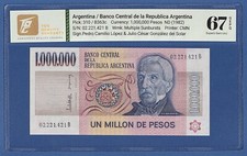 ARGENTINA -- TQG 67 GEPQ -- 1000000 PESOS ND (1981-83 ) - SUPERB GEM UNC - P.310 comprar usado  Enviando para Brazil